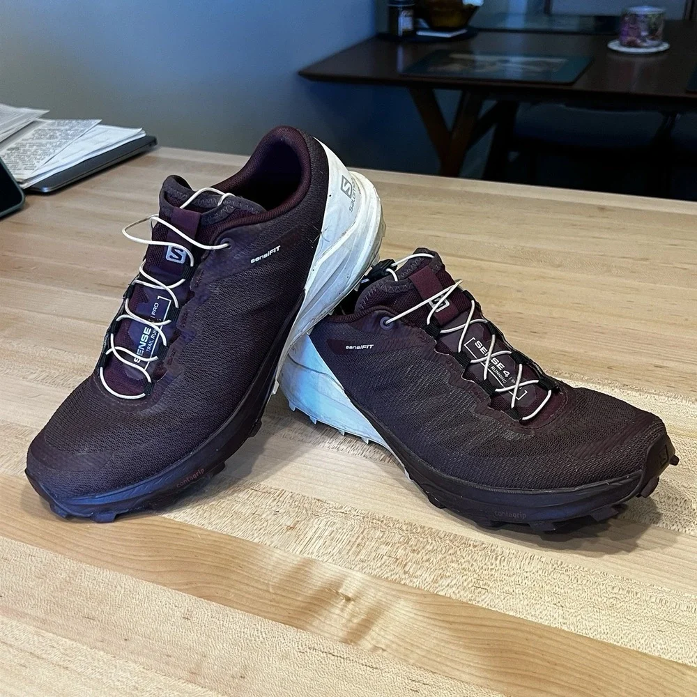 Salomon Sense 4 Pro Shoes Women's Size 7 Purple Plum Trail Running